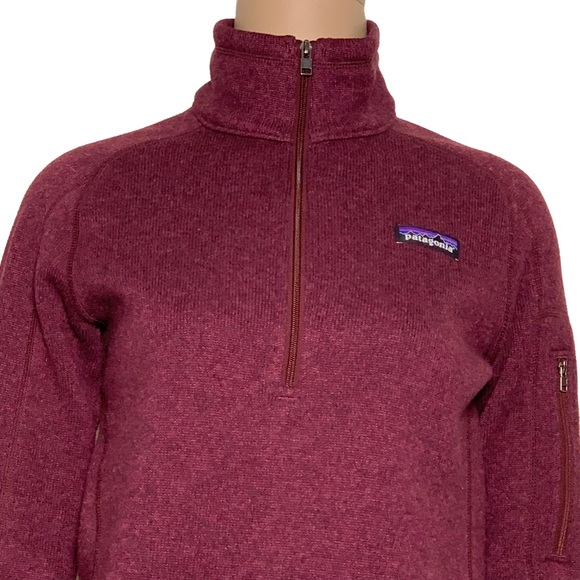 Patagonia Better Sweater Women's Maroon 1/4 Zip Pullover XS - Picture 2 of 13